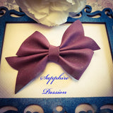 Larkin Bow (5") -Various, Suede - Sapphire-Passion