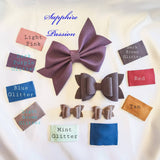 Larkin Bow (5") -Various, Suede - Sapphire-Passion