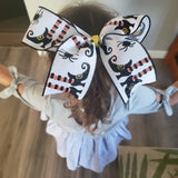 Ribbon Bow - Halloween, Witches boots & Spiders, Glitter - Made to Order - Sapphire-Passion