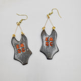 Customizable Team Swimsuit Dangle Earrings