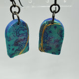 Arched Window Frame Earrings - Magical Blue & Purple