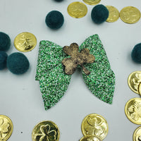 Sailor Bow (4") with Shamrock/Clover - Various - Sapphire-Passion