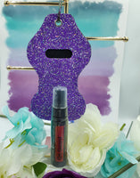 Keychain Holder for 30mL Spray bottle - Purple Glitter - Sapphire-Passion