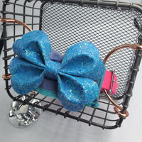 Scallop Violet Pinch Bow (5") - Dog Bow - Medium Baby Blue - Sapphire-Passion