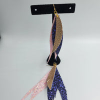 Long Fringe Lizzy (5 layers - 4.5") - Gold, Purple, & Pink - Sapphire-Passion