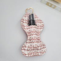 Keychain Holder for 30mL Spray Bottle - Heart Beat Red - Sapphire-Passion