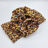 Turban Headband w/Blossom Flower (Baby) - Cheetah - Sapphire-Passion