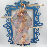 Keychain Holder for 30mL Spray bottle -  Antique Roses - Sapphire-Passion