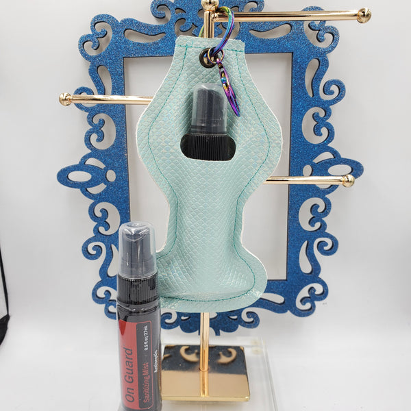 Keychain Holder for 30mL Spray bottle -  Underwater Scales - Sapphire-Passion