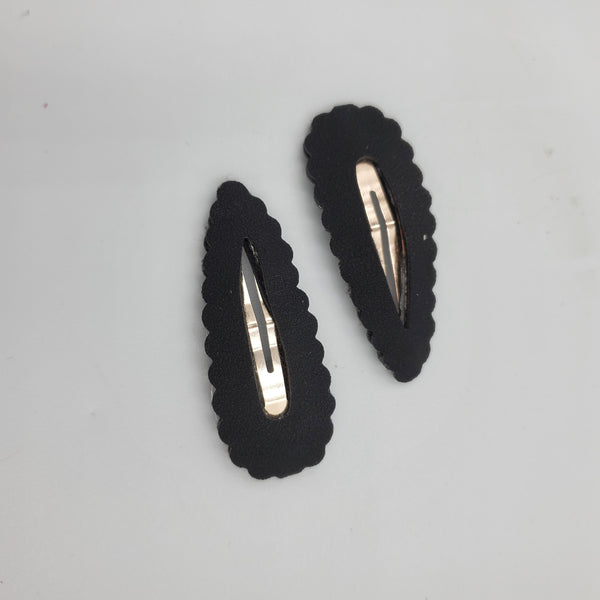 Snapclips (50mm) - Rose Gold - Black Suede