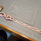 Geometric w/Link Headband (Adult) - Pink Pebble Leather