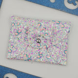 Franchi Pouchy with Bow - Rainbow & Clouds Glitter