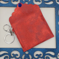Scallop Card Holder - Sweet USA w/Red Patina
