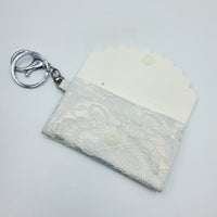 Jolie 2 Pocket Wallet - Iridescent White Lace
