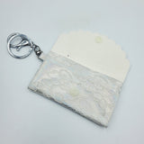 Jolie 2 Pocket Wallet - Iridescent White Lace