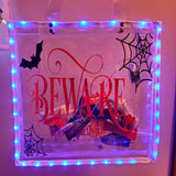 LED Halloween Bag - Beware Enter At Your Own Risk