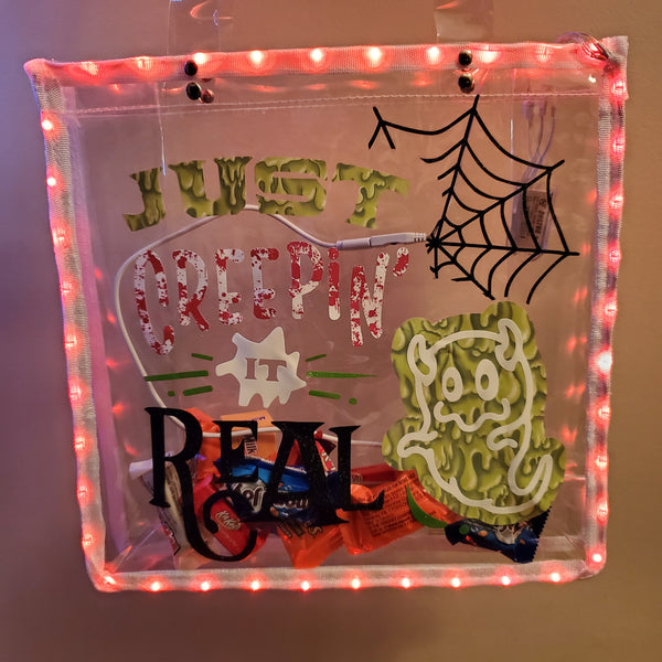 LED Halloween Bag - Just Creepin' It Real Glow-in-the-Dark