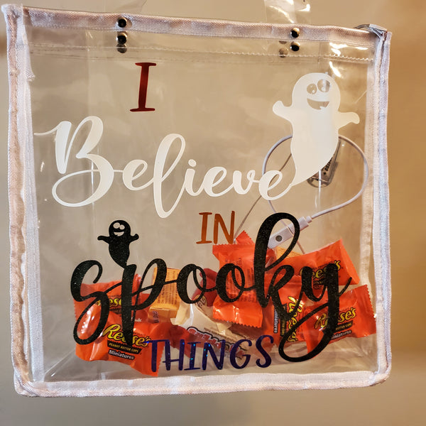 LED Halloween Bag - I Believe in Spooky Glow-in-the-Dark