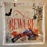 LED Halloween Bag - Beware Enter At Your Own Risk