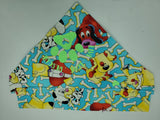 Dog Bandana - Love & Rescue - Dog Print & Green Glitter