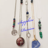 Aromatherapy Necklaces - Various, Premium - Sapphire-Passion