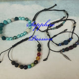 Aromatherapy Bracelets, Adjustable - Various - Minimalist Style - Sapphire-Passion