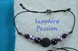 Aromatherapy Bracelets, Adjustable - Various, Solid Colors, Minimalist - Sapphire-Passion