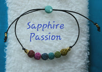 Aromatherapy Bracelets, Adjustable - Various Minimalist 1 - Sapphire-Passion