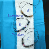 Men's Aromatherapy Bracelets, Adjustable - Various - Sapphire-Passion