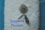 Aromatherapy Necklace & Charms - Various Minimalist - Sapphire-Passion
