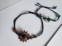 Men's Aromatherapy Bracelets, Adjustable - Gears, Cooper & Teal - Sapphire-Passion