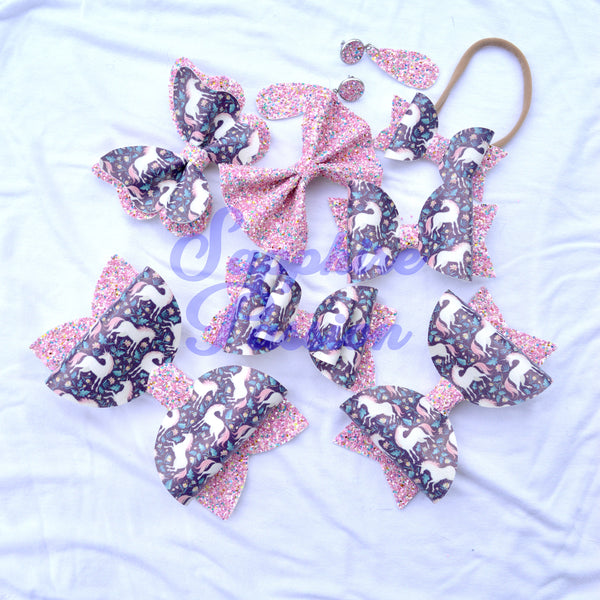 Purple Unicorns w/Pink  Glitter - Various - Sapphire-Passion