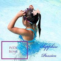 Diva Double (3.5") - Pool Bows, Various Colors - Sapphire-Passion