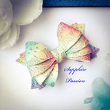 Blossom Bow (3.5") & Ashton Pinch (2")- Various, Ombre, Cotton Candy, Sherbet - Sapphire-Passion