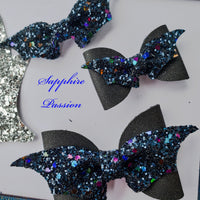 Halloween Bows - Various, Bats & Ghosts - MADE TO ORDER - Sapphire-Passion