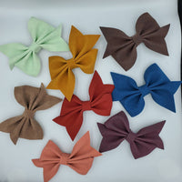 Suede Bows - Various I - Sapphire-Passion