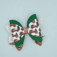 Darcy Bow (4') - Red Truck & Green Christmas Tree - Sapphire-Passion