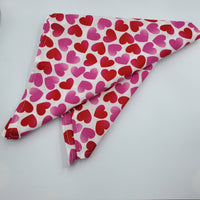 Bandanna, Cotton - Pink and Red Hearts - Sapphire-Passion